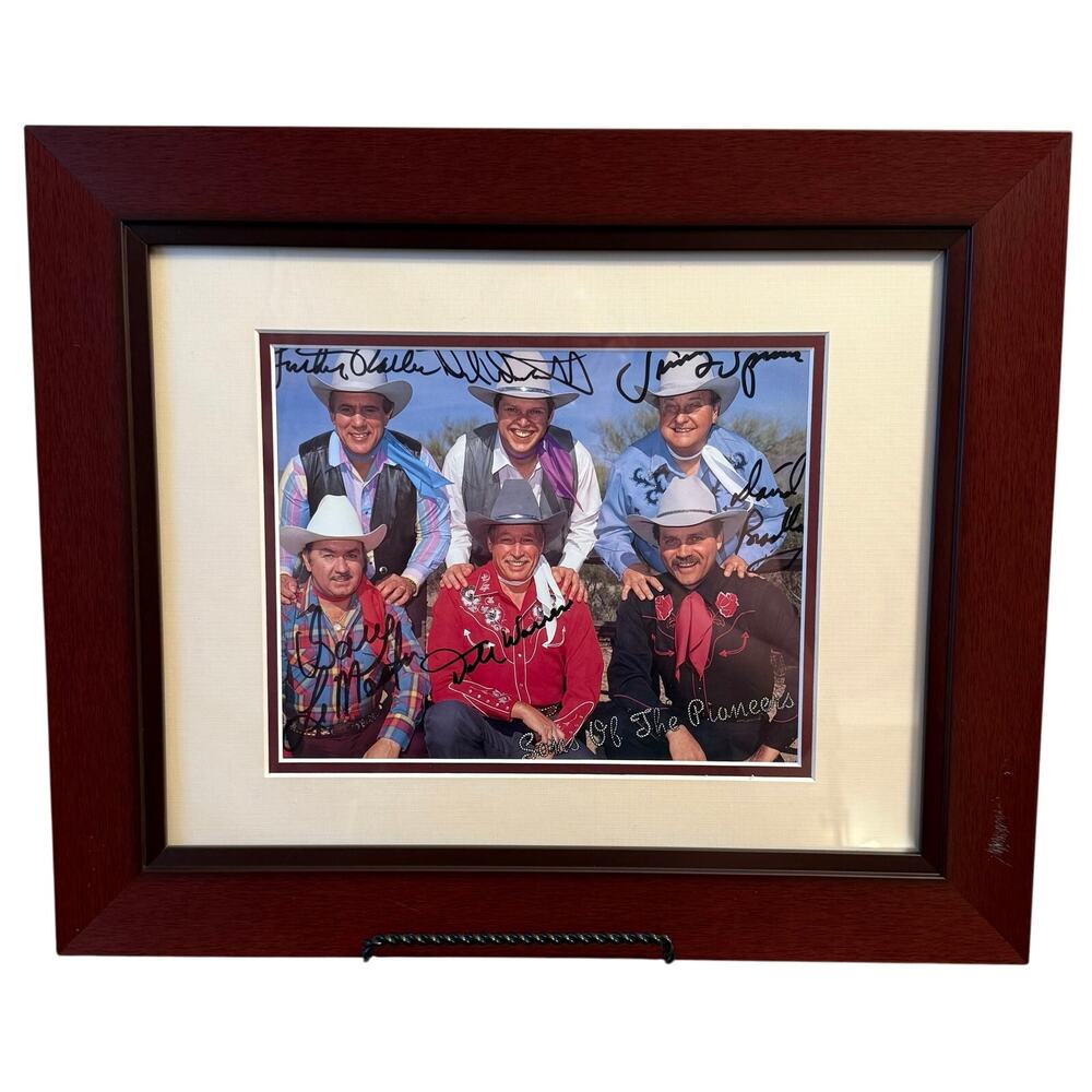 Sons of the Pioneers Autograph Singing Group Country Band Framed Photo 14x17